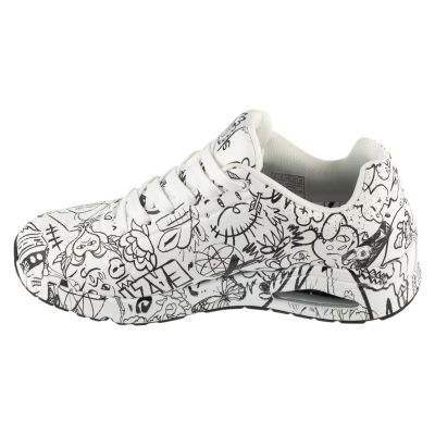 2. Skechers Uno - Process Sketch 183501-WBK White 39.5