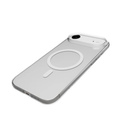 4. Puro Lite Mag TPU+PC Case Compatible with MagSafe for iPhone 17 Air - Transparent with White Ring