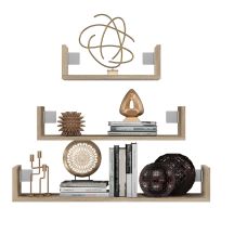 Set of 3 hanging shelves MOBI 3P 80x20xH14 sonoma