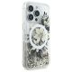 4. Guess Liquid Glitter Flower MagSafe iPhone 16 Pro Case - Beige