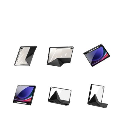 5. Dux Ducis Magi Case with Stylus Holder for Samsung Galaxy Tab S10 FE/S9/S9 FE - Black