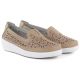 3. Comfortable women's leather shoes with openwork pattern in beige Evento 6849