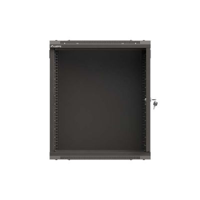 23. LANBERG WALL-MOUNTED RACK CABINET 19" 12U 540X350 BLACK GLASS DOOR (FLAT PACK)