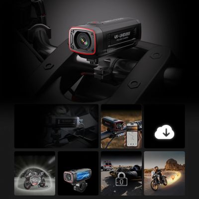 3. AKEEYO AKY-710S sports camera 4K video recorder for motorcycle handlebar - black