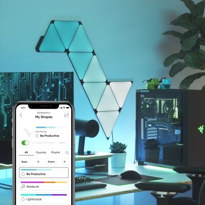 3. Nanoleaf Shapes Black Mini Triangles Expansion Pack (10 panels)