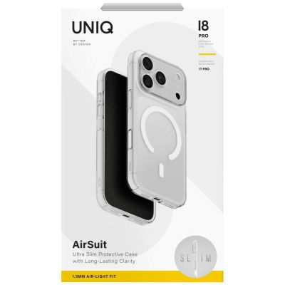 6. Uniq Hybrid Maglick Charging Airsuit Case for iPhone 18 Pro / 17 Pro - Transparent