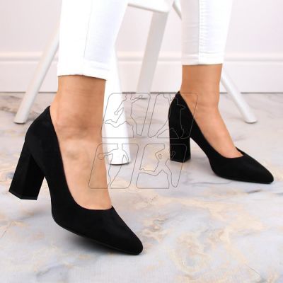 6. Pumps on the post suede Sergio Leone W SK316A black