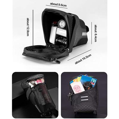 3. Rockbros saddle bag 1.5l, black