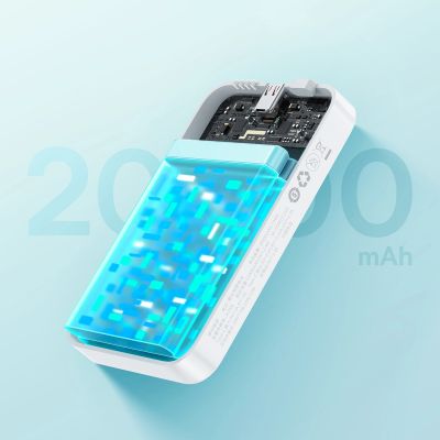 6. Baseus EnerFill FM41 20000mAh 20W Magnetic Power Bank with USB-C to USB-C Cable 30cm - White