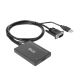 CLUB3D CAC-1720 Cable Adapter 0.6m HDMI Type A (Standard) VGA (D-Sub) + USB Black