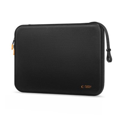 2. Tech-Protect Hardpouch Laptop Case 13-14 - Black and Orange