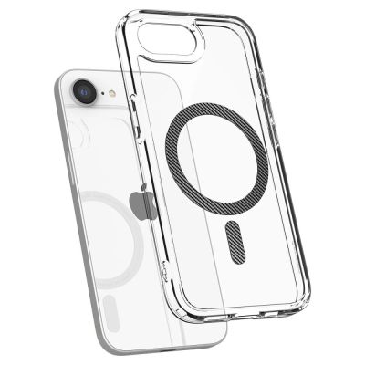 6. Spigen Ultra Hybrid MagSafe Case for iPhone 16e / 17e Carbon Fiber - Clear