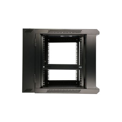 9. Extralink 6U 600x600 AZH Black wall-mounted rack cabinet, two-section