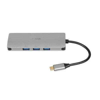 6. IBOX HUB USB IUH3RJ4K USB3.2 LAN HDMI 4K PD100W