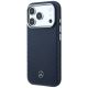 2. Mercedes Leather Semi Wrap Wood Effect MagSafe Case for iPhone 17 Pro - Navy Blue