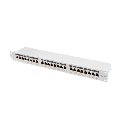 9. LANBERG PATCH PANEL 24 PORT 1U 19" CAT.6A FTP GRAY PPSA-1024-S
