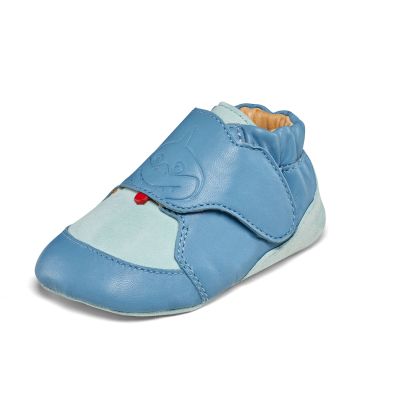 9. Affenzahn Crawly Shark leather crawling shoes (01257-30211)