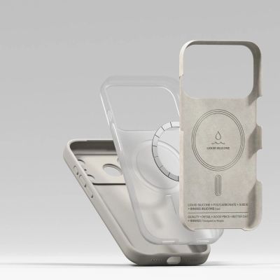 6. Ringke Silicone Magnetic MagSafe Case for iPhone 17 Pro - Beige