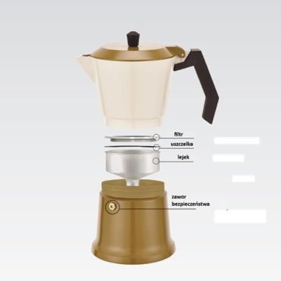 5. Aluminum coffee maker MR-1657-3-BEIGE MAESTRO