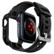 2. Spigen Rugged Armor Pro Case with Strap for Apple Watch 4 / 5 / 6 / 7 / 8 / SE (44/45 mm) - Black