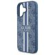 6. Guess 4G Printed Stripes MagSafe case for iPhone 16 - blue