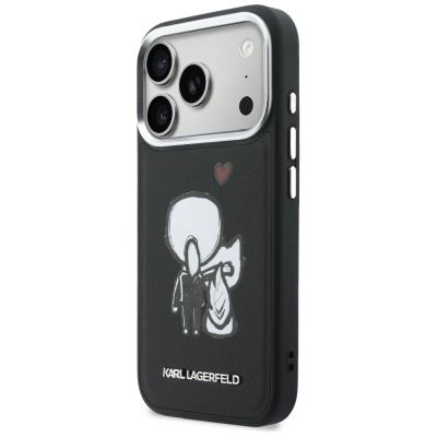 2. Karl Lagerfeld Karl & Choupette Back Logo MagSafe Case for iPhone 17 Pro Max - Black