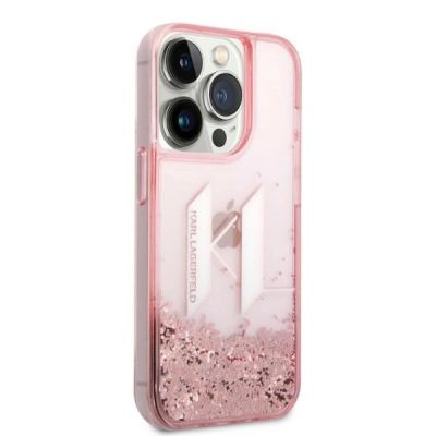 4. Karl Lagerfeld KLHCP14XLBKLCP iPhone 14 Pro Max 6.7 "pink / pink hardcase Liquid Glitter Big KL