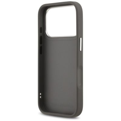 7. Karl Lagerfeld FW Grained Karl & Choupette Heads Pins & Logo iPhone 17 Pro Case - Gray