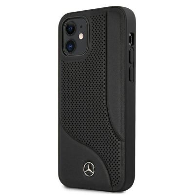 2. Mercedes Leather Perforated Area Case for iPhone 12 mini - Black