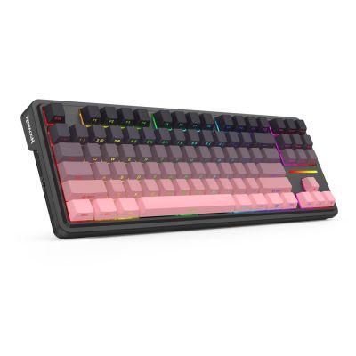 9. REDRAGON K728SP-RGB-PRO Antonium Pro Keyboard USB + RF Wireless + Bluetooth Black, Pink