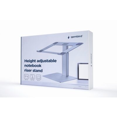 6. GEMBIRD NOTEBOOK STAND WITH HEIGHT ADJUSTMENT 15.6, SILVER