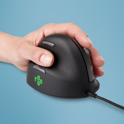 14. Ergonomic R-Go HE Left-Handed USB Mouse Black/Silver