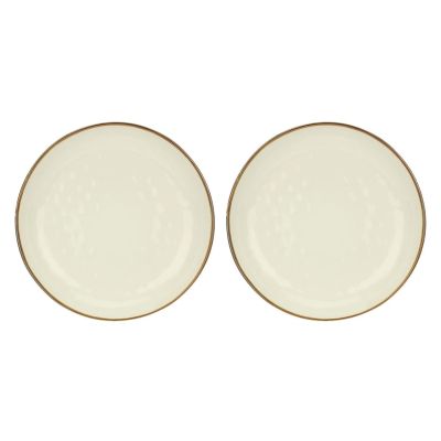 Set of 2 Concerto Avorio Round Bowls - Ivory, 30 cm