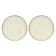 Set of 2 Concerto Avorio Round Bowls - Ivory, 30 cm