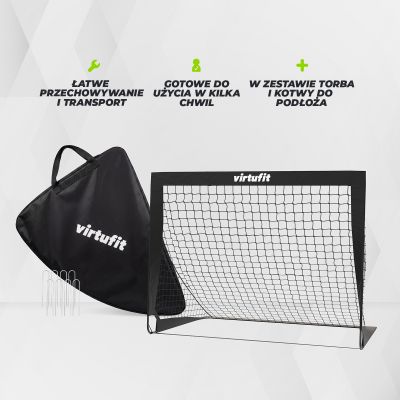 29. VIRTUFIT FOLDABLE SOCCER GOAL SET - SOCCER GOALS - 120 X 90 CM