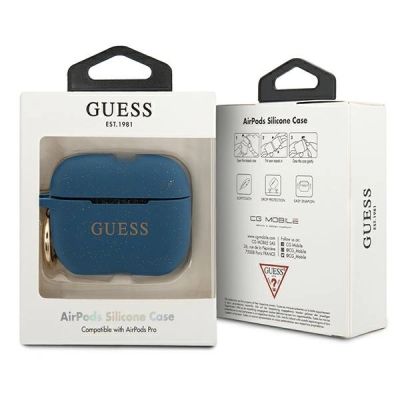3. Guess GUACAPSILGLBL AirPods Pro cover blue/blue Silicone Glitter