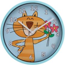KIDS WALL CLOCK 22.5 CM CAT