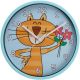 KIDS WALL CLOCK 22.5 CM CAT
