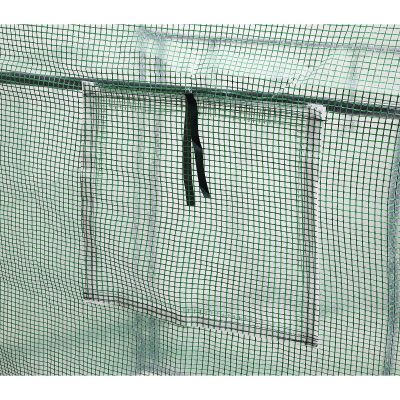 3. GREENHOUSE GARDEN TUNNEL TWO ENTRANCES FOR TOMATOES AND CUCUMBERS 200x100x180CM GREEN