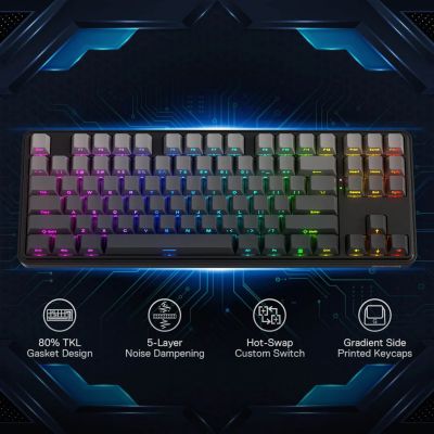 6. REDRAGON K707SP-RGB-PRO StarBlade Keyboard USB + RF Wireless + Bluetooth Black