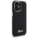 4. Guess Silicone Script Metal Logo & Frame Case for iPhone 16 Plus - Black