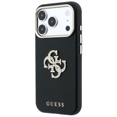 3. Guess Smooth & Big Strass Logo & Strap Case for iPhone 18 Pro Max / 17 Pro Max, black