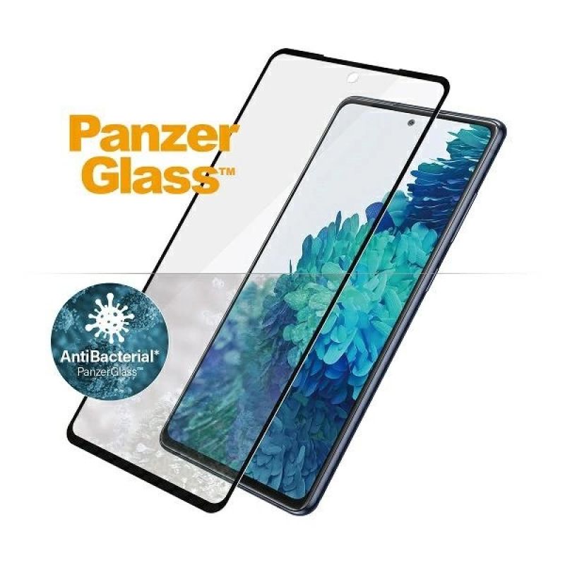2. PanzerGlass E2E Microfracture antibacterial glass for Samsung Galaxy S20 FE - with black frame