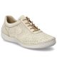 4. Rieker 52546-60 women's perforated leather shoes in beige