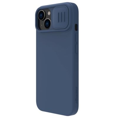 3. Nillkin CamShield Magnetic Silicone Case iPhone 14 Plus Magnetic MagSafe Cover with Camera Protector Blue