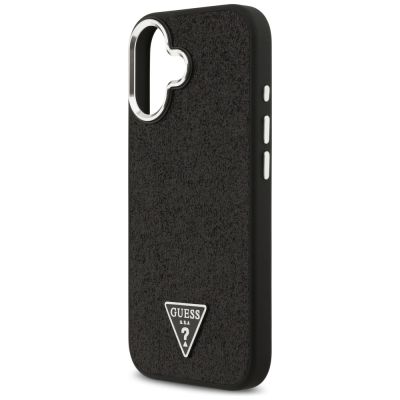 6. Guess Glitter Triangle Logo MagSafe Case for iPhone 17 - Black