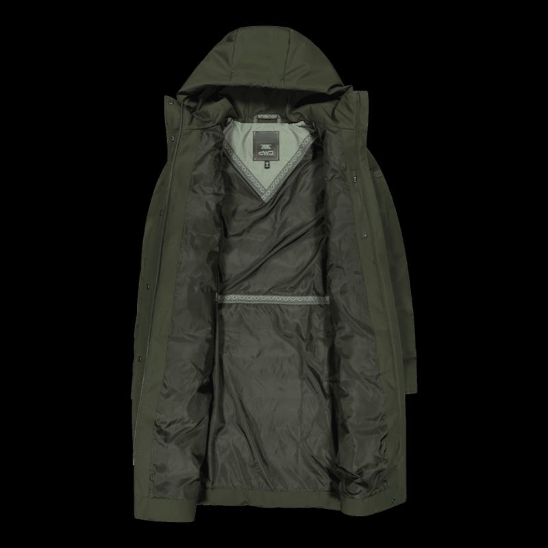 9. CMP women's hooded coat, insulated, waterproof, green (34K0096/F905)
