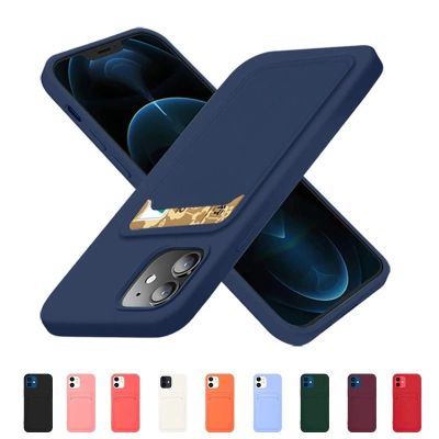 11. Card Case Silicone Wallet Wallet with Card Slot Documents for iPhone 12 Pro Max Orange