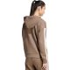 3. Women's adidas Essentials 3-Stripes Full-Zip Fleece Hoodie Light Brown KF6273