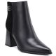 Women's black leather high-heeled ankle boots D&A S.Barski CR62-3477